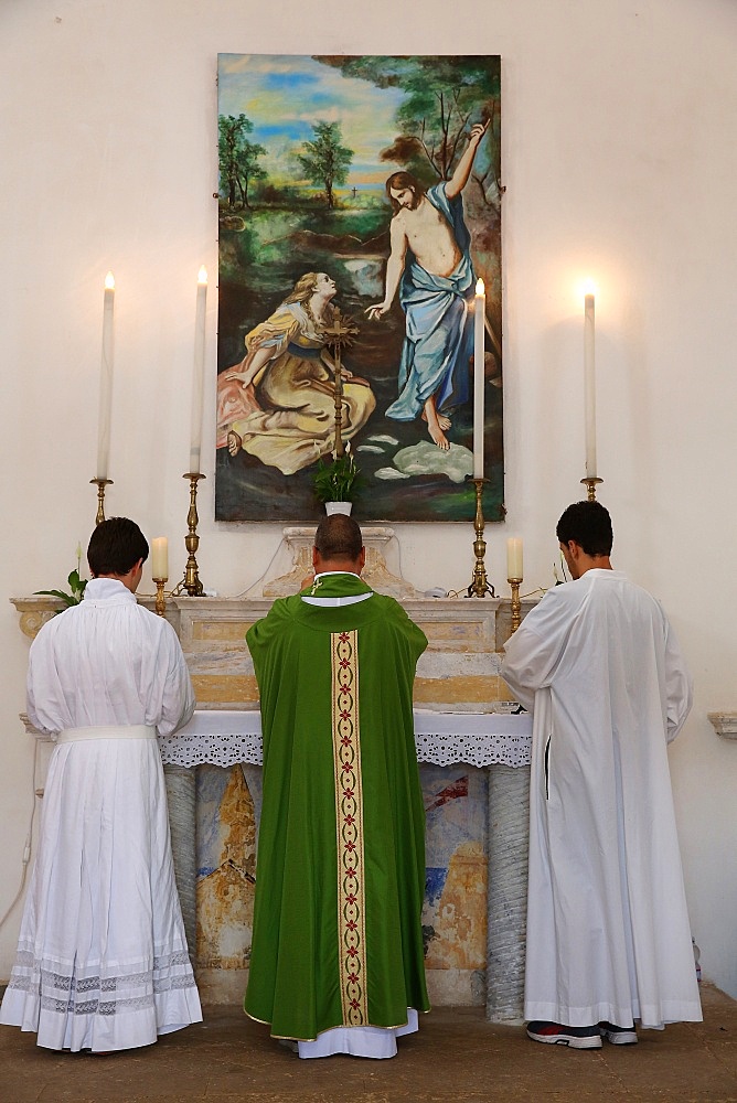 Mass in Castiglione, Puglia, Italy, Europe