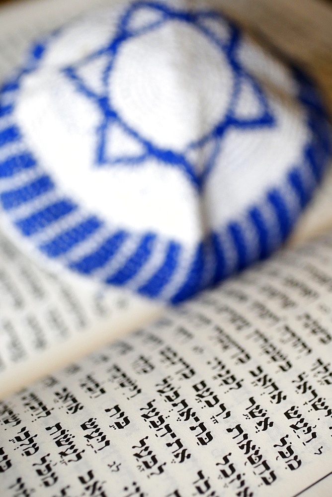 Torah and Kippah, Paris, France, Europe