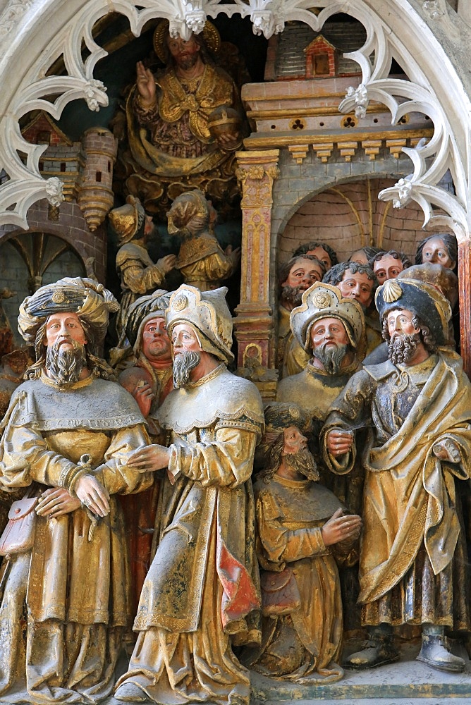 Life of St. Jacques le Majeur, Hermogenes is tied up, Withers issued and forgiven dating from 1511, high relief in the south transept, Beauvais Cathedral, Picardy, France, Europe