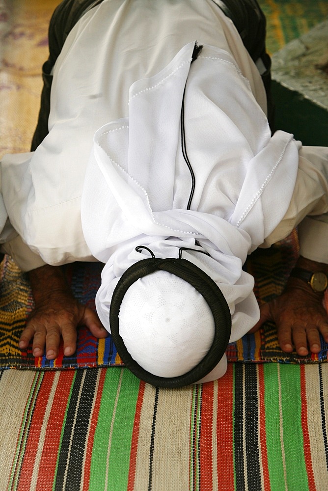 Palestinian praying, Nazareth, Galilee, Israel, Middle East