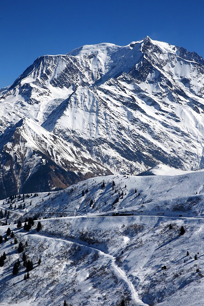 Mont Blanc in Saint-Gervais les Bains, Haute-Savoie, French Alps, France, Europe