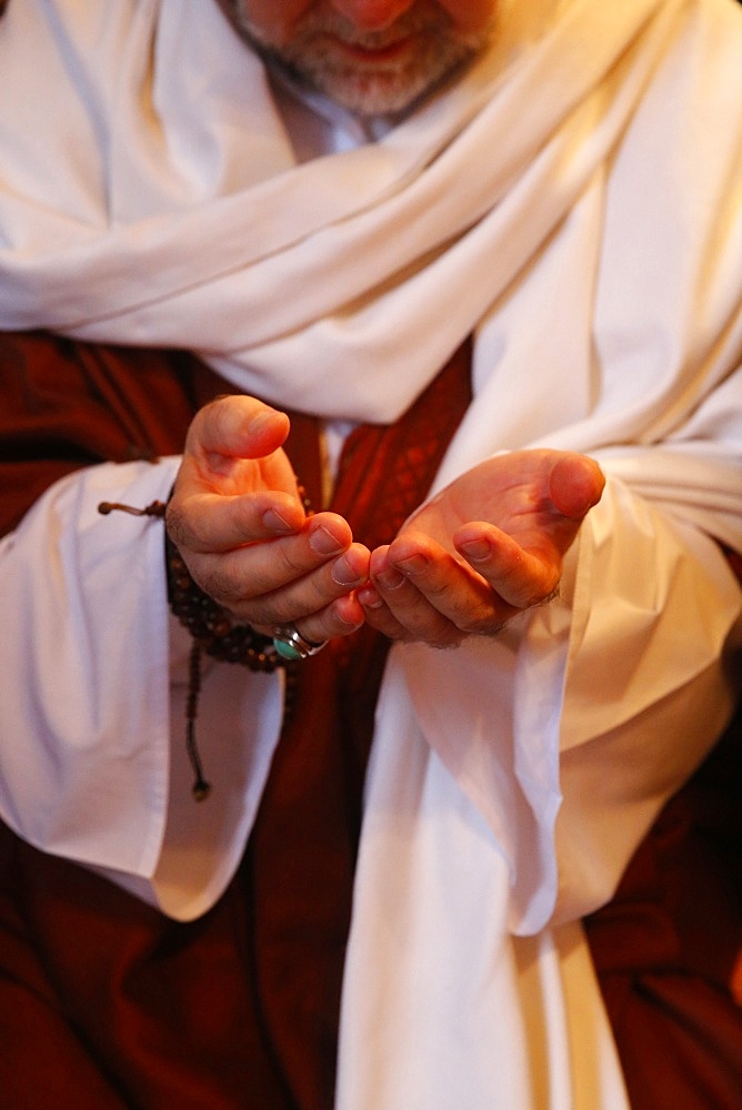 Naqshbandi Sufi praying, Nandy, Seine-et-Marne, France, Europe