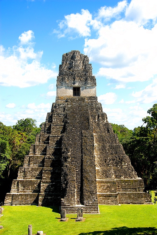 Temple I (Temple of the Giant Jaguar) at Tikal, UNESCO World Heritage Site, Guatemala, Central America