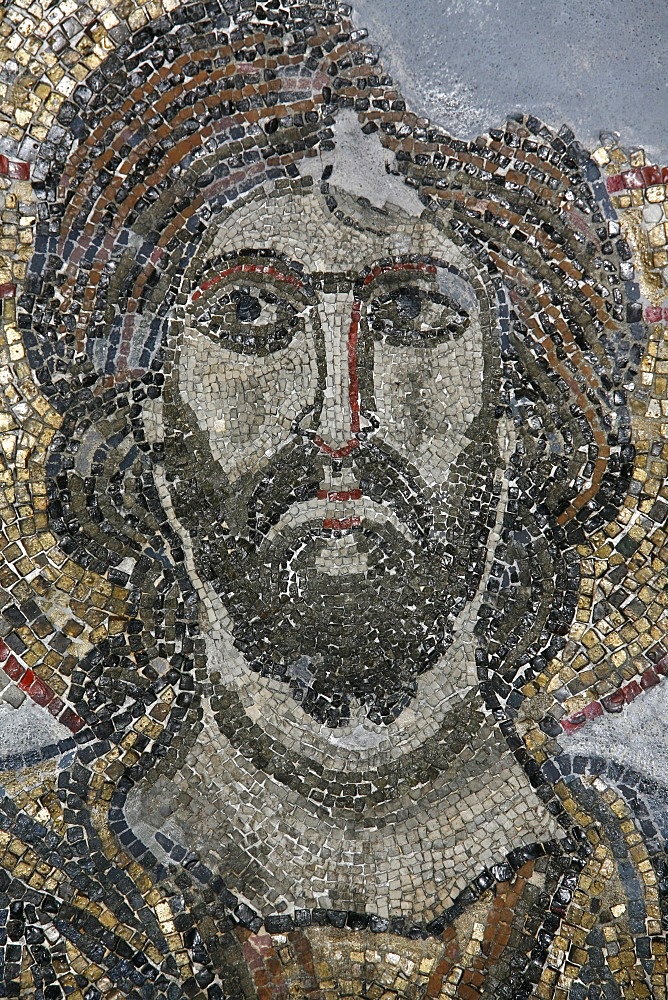 Mosaic of Christ in the Golgotha Chapel at the Church of the Holy Sepulchre, Jerusalem, Israel, Middle East