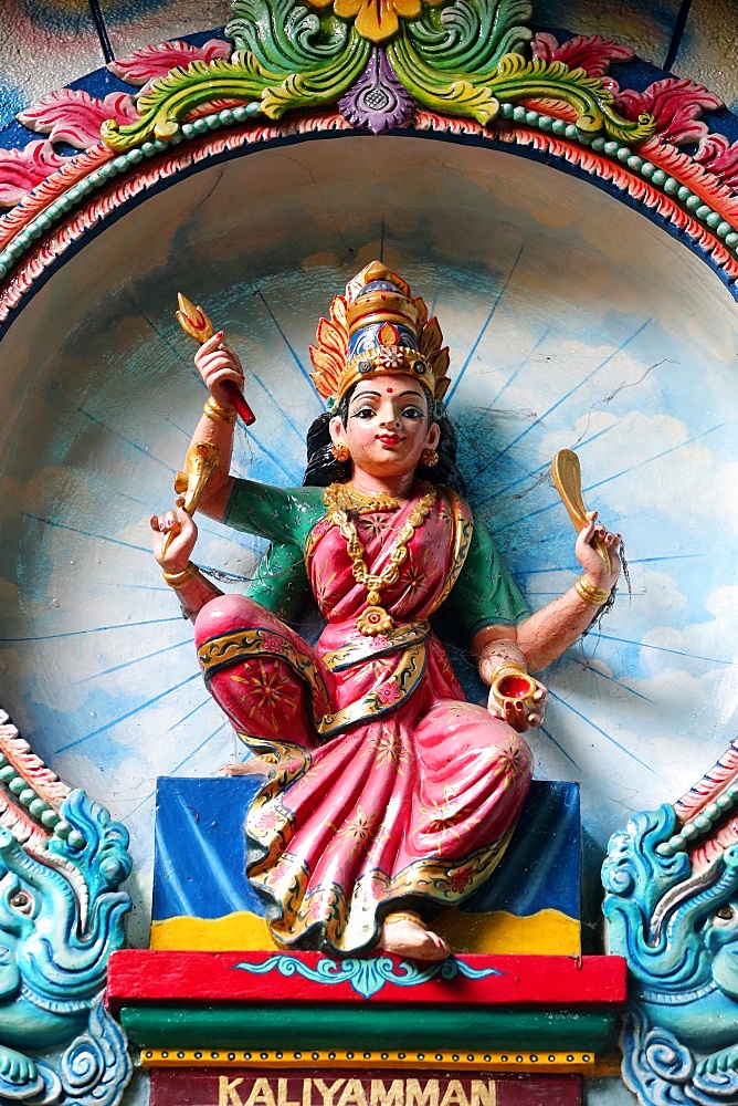 Kaliamman, the same deity as Sri Mariamman, the mother goddess, Mariamman Hindu Temple, Ho Chi Minh City, Vietnam, Indochina, Southeast Asia, Asia