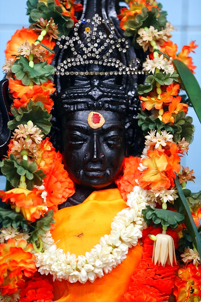 Madurai Veeran, a Tamil folk deity popular in southern Tamil Nadu, Mariamman Hindu Temple, Ho Chi Minh City, Vietnam, Indochina, Southeast Asia, Asia