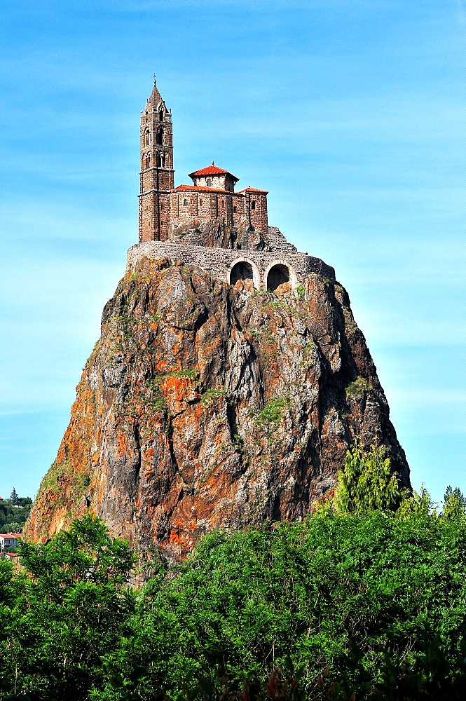 Saint-Michel d'Aiguilhe Church, Aiguilhe, Auvergne-Rhone Alpes, France, Europe