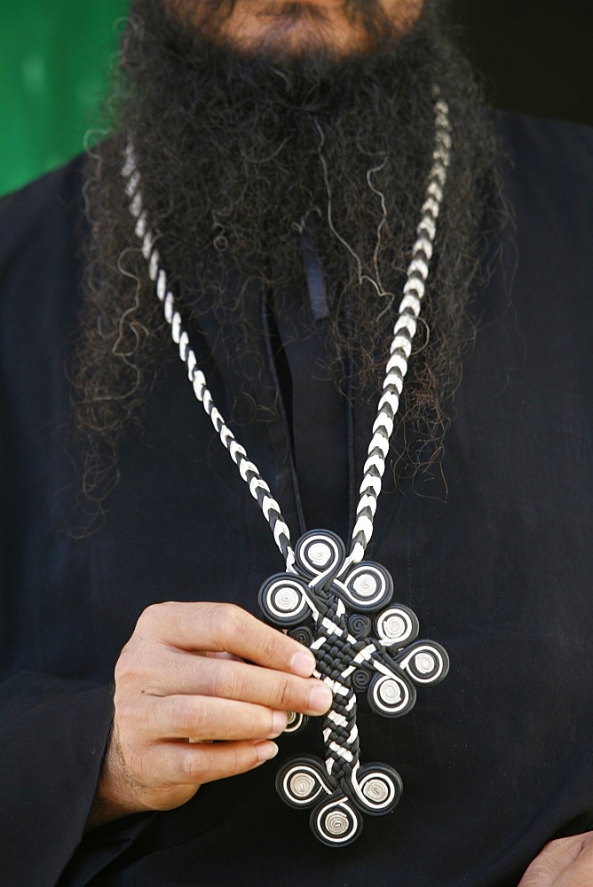 Egyptian Orthodox Coptic priest, Jerusalem, Israel, Middle East