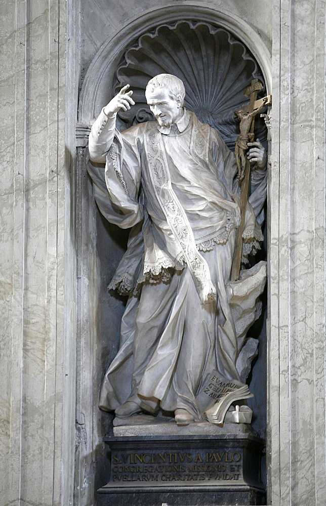 Statue of St. Paul in St. Peter's Basilica, Vatican, Rome, Lazio, Italy, Europe