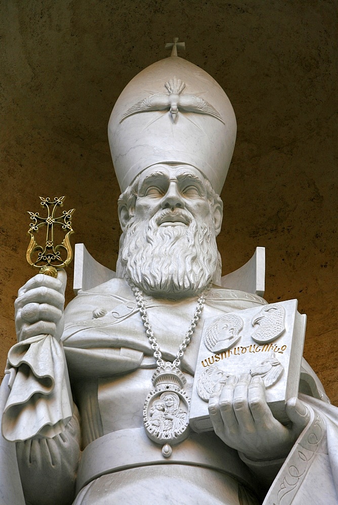 Sculpture of the Armenian St. Gregory, St. Peter's Basilica, Vatican, Rome, Lazio, Italy, Europe