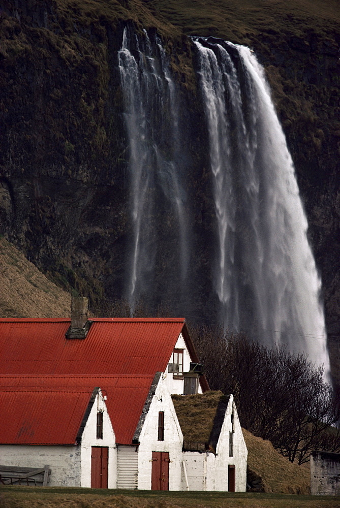 Seljalads Foss, southern area, Iceland, Polar Regions