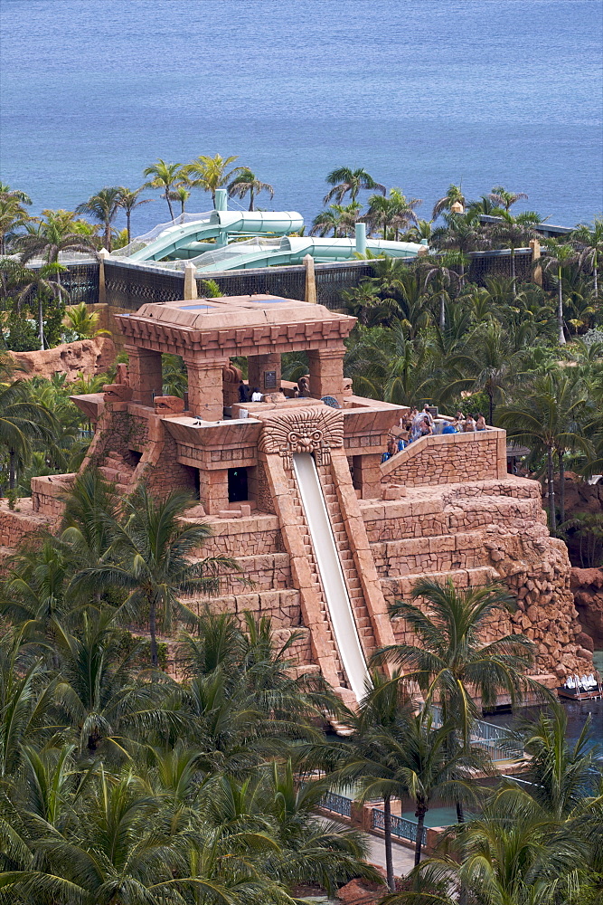 View over the Atlantis Complex on Paradise Island, Bahamas, West Indies, Caribbean, Central America