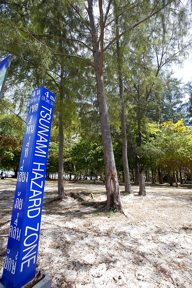 A Tsunami tool of measure in Hat Tham Phra Nang, Thailand, Southeast Asia, Asia