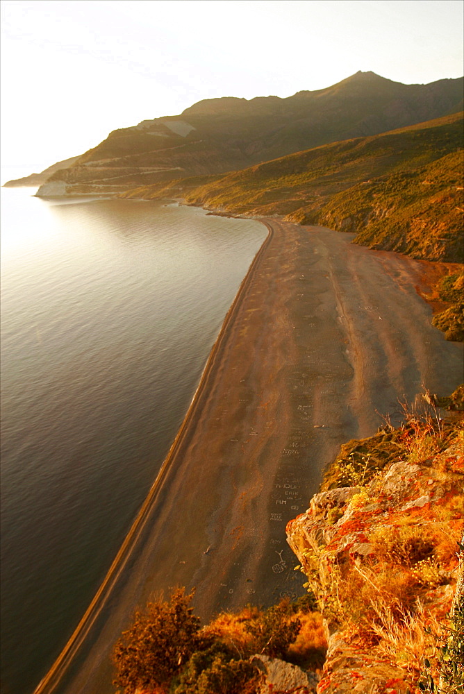 The Gulf of Nonza in Cap-Corse, Corsica, France, Mediterranean, Europe