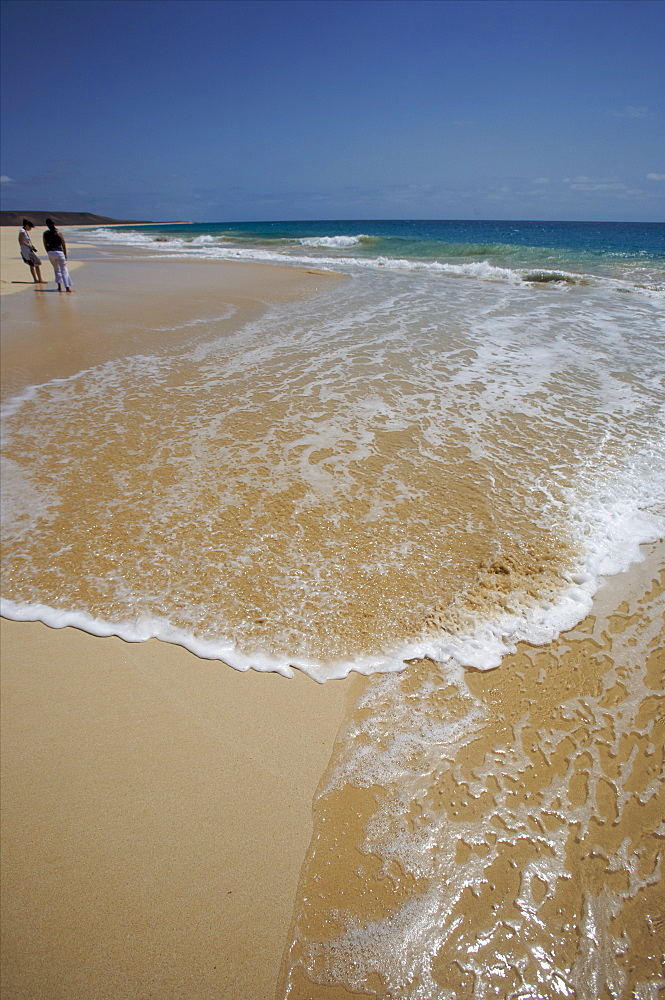 The Curralinho beach, on the south west coast of the Boa Vista island, one of the most beautiful in the world, Cape Verde Islands, Atlantic, Africa