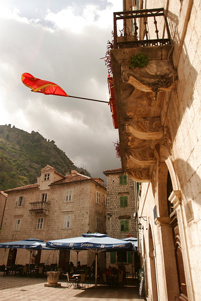 Market Square, Kotor, UNESCO World Heritage Site, Kotor Gulf, Montenegro, Europe