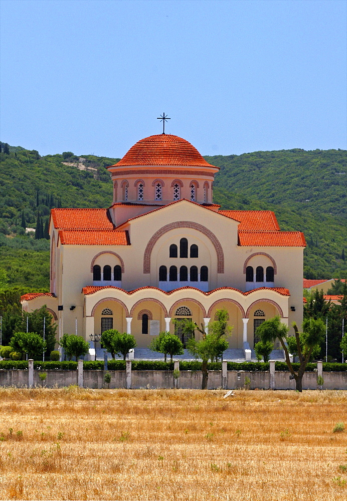 Sissia Monastery on the west coast of Cephalonia, Ionian Islands, Greek Islands, Greece, Europe