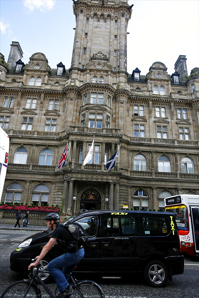 View of the Balmoral Hotel, Edinburgh, Lothian, Scotland, United Kingdom, Europe