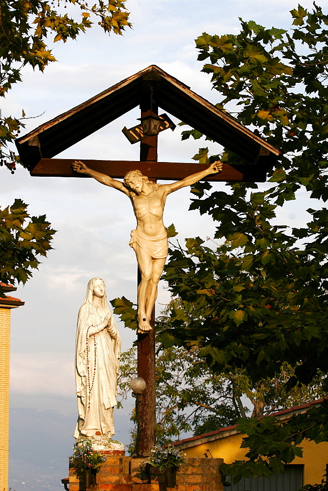 A calvary in the village of Borgo Brufa, in the area of Perugia, Umbria, Italy, Europe