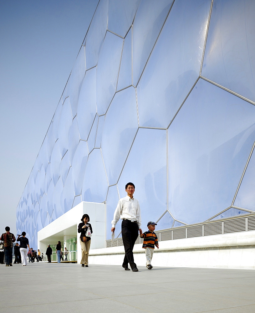 National Aquatics Center (The Water Cube), built for the 2008 Olympics, Beijing, China, Asia