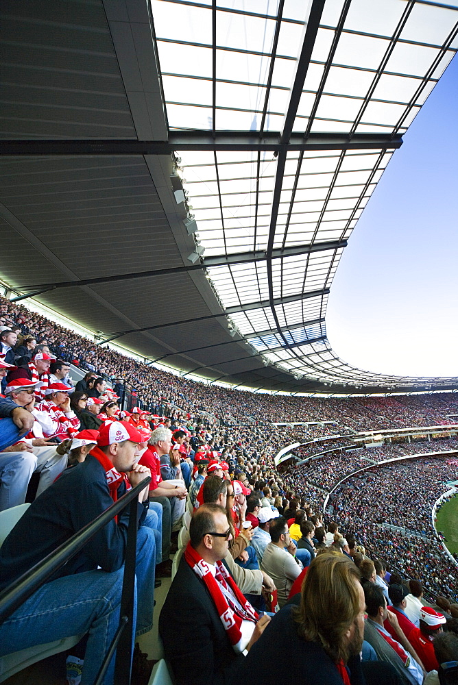 Spectators at the Melbourne Cricket Ground, Melbourne, Victoria, Australia, Pacific