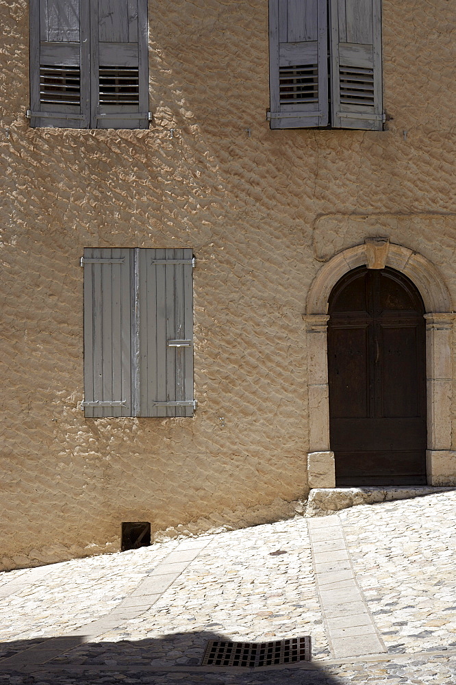 Shuttered windows and door, Provence, France, Europe