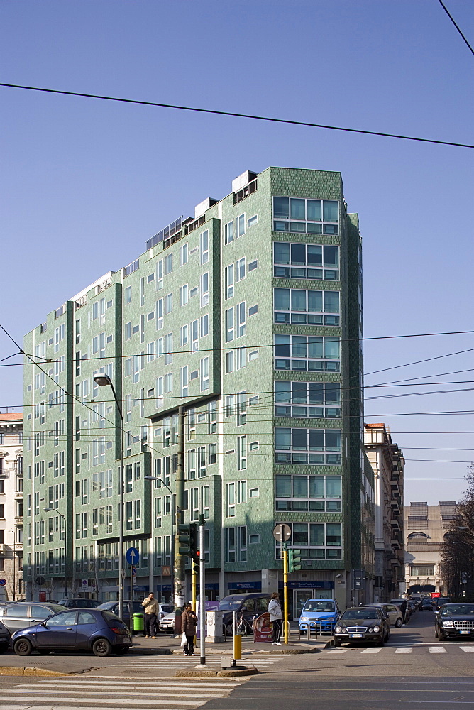 Exterior of the Montedoria Building, Milan, Lombardy, Italy, Europe