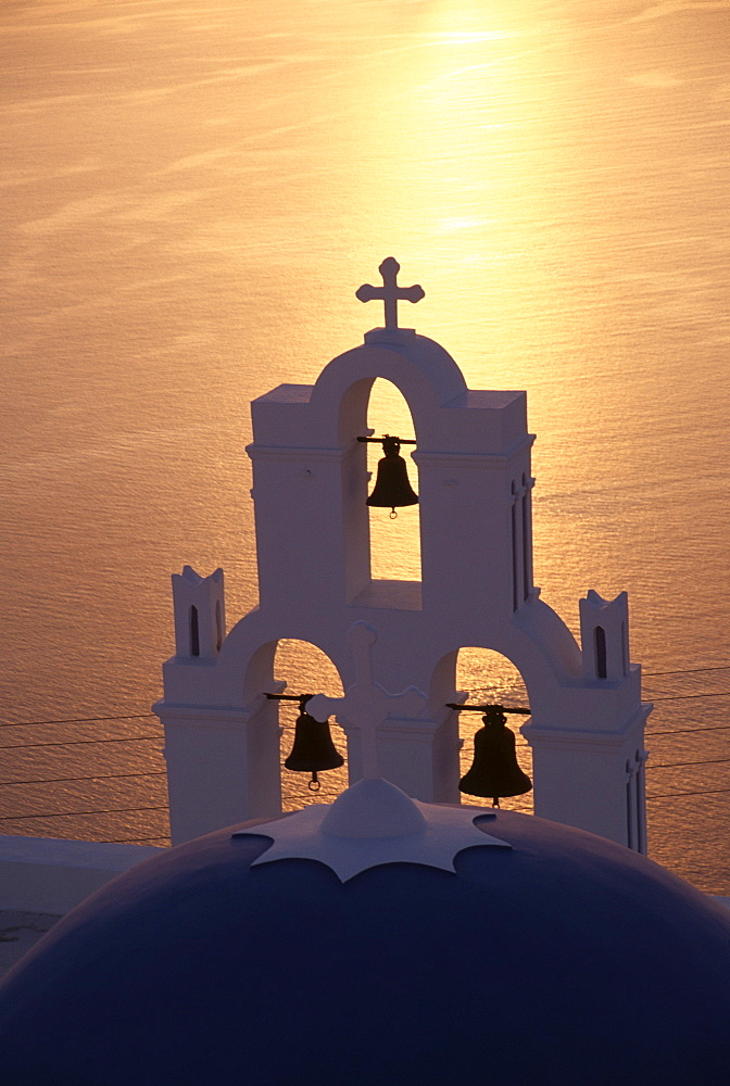 Church, Firostefani, Santorini, Cyclades, Greek Islands, Greece, Europe