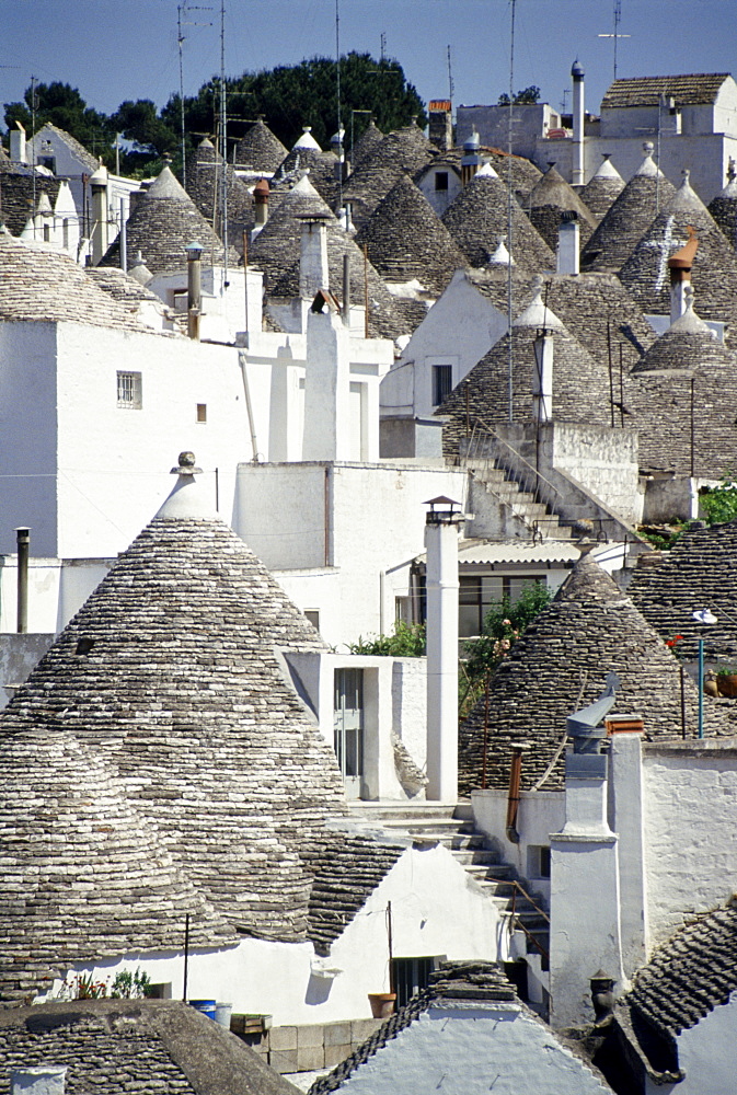 Trulli architecture, Alberobello, UNESCO World Heritage Site, Puglia, Italy, Europe