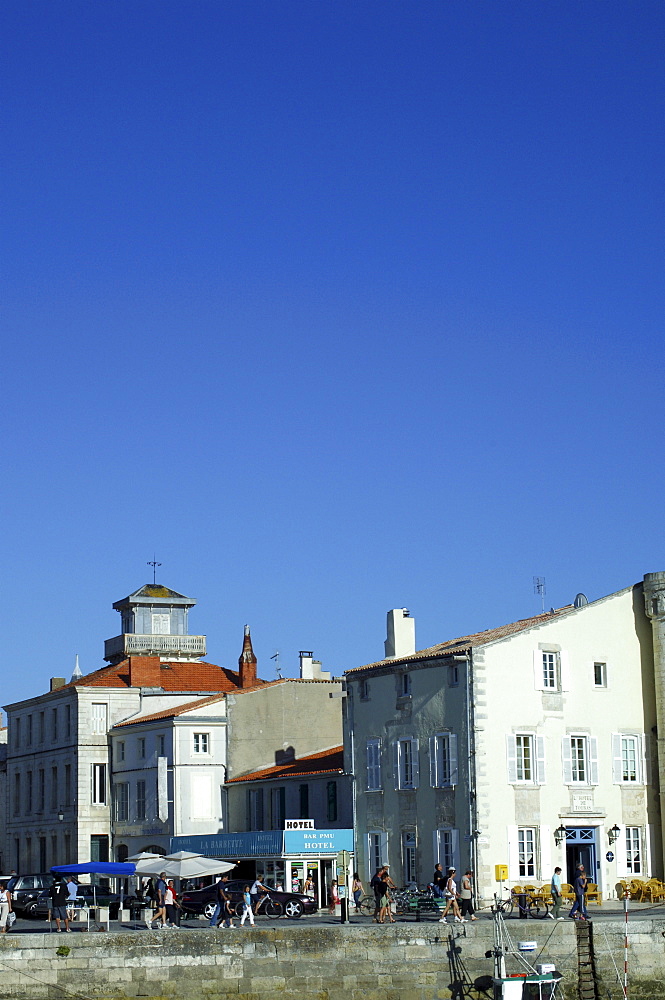 Traditional buildings, Saint Martin, Il de Re, Poitou-Charentes, Charente-Maritime, France, Europe