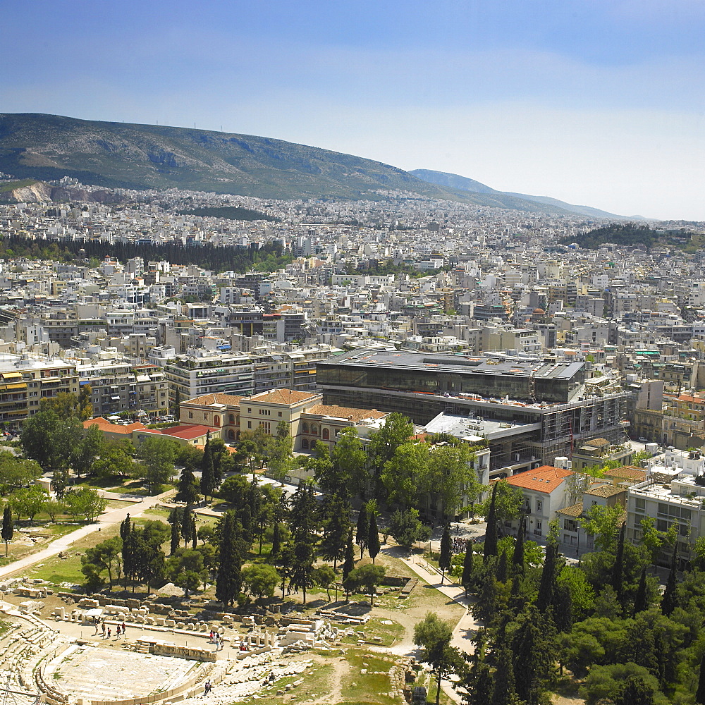 Athens Acropolis Museum under construction, architects Bernard Tschumi, Athens, Greece, Europe