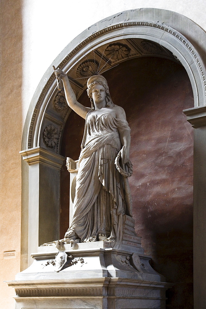 Niccoloni's tomb, Basilica of Santa Croce, Florence, Tuscany, Italy, Europe