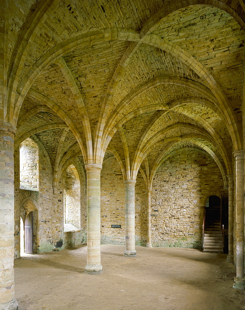 Novices Room, south end of Dorter, Battle Abbey, Battle, East Sussex, England, United Kingdom, Europe