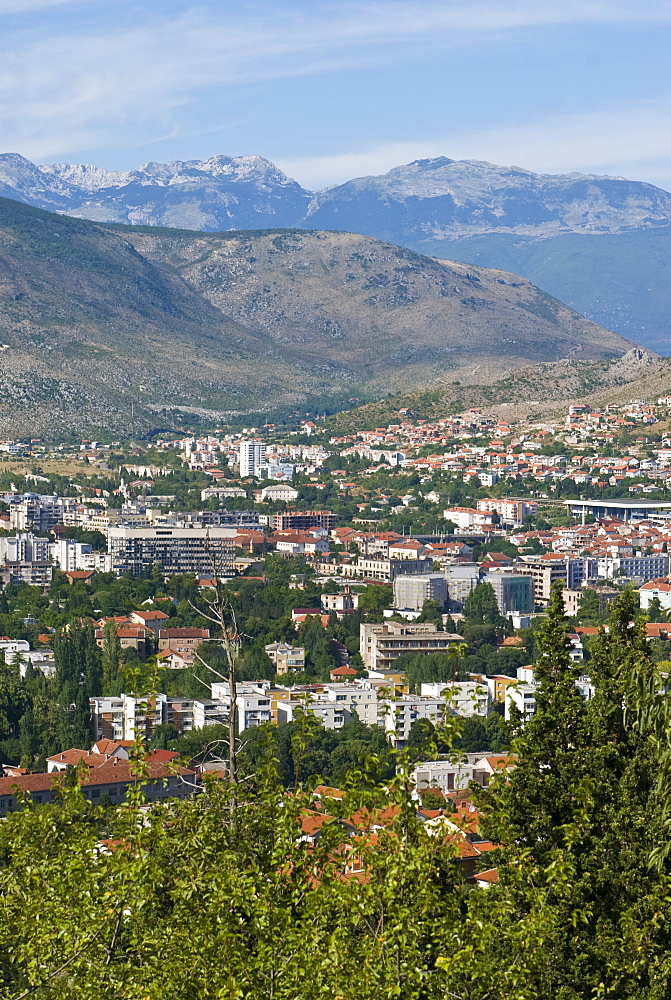 View over the town of Mostar, Bosnia-Herzegovina, Europe