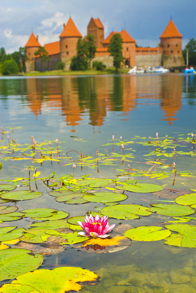 The island castle of Trakai, Lithuania, Baltic States, Europe