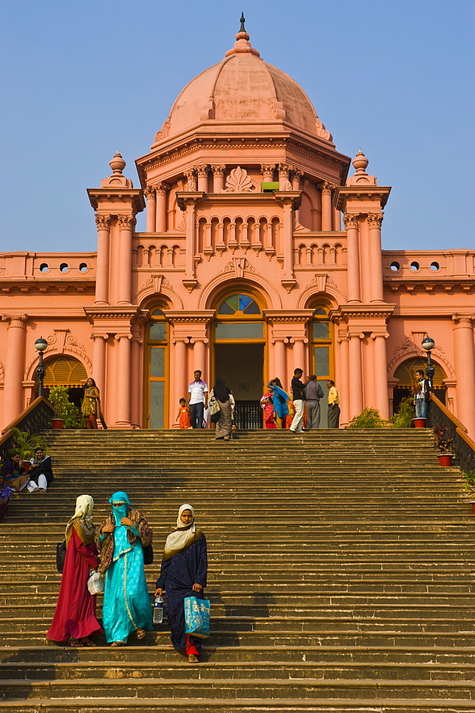 The pink coloured Ahsan Manzil palace in Dhaka, Bangladesh, Asia