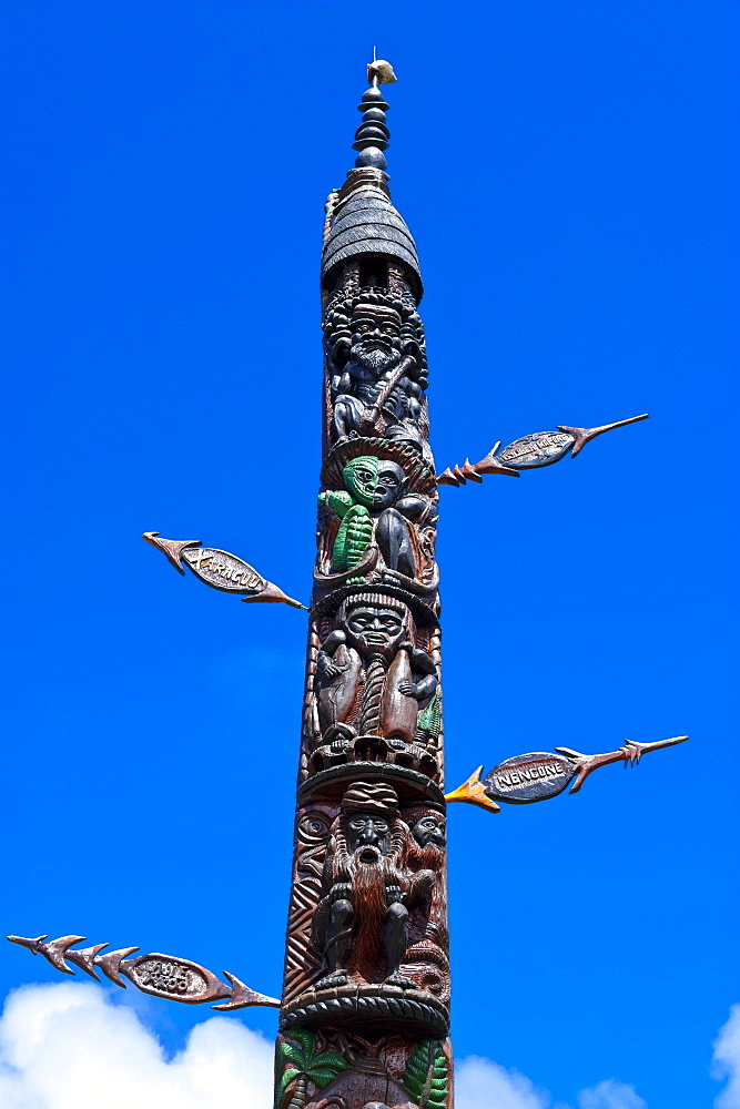 Traditional wood carving in Noumea, New Caledonia, Melanesia, South Pacific, Pacific