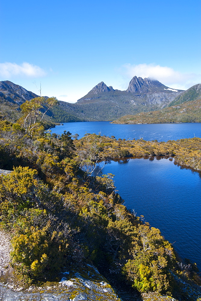 Dove Lake and Cradle Mountain, Cradle Mountain-Lake St. Clair National Park, UNESCO World Heritage Site, Tasmania, Australia, Pacific 