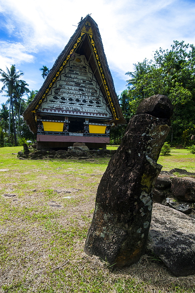 Oldest Bai of Palau, a house for the village chiefs, Island of Babeldoab, Palau, Central Pacific, Pacific