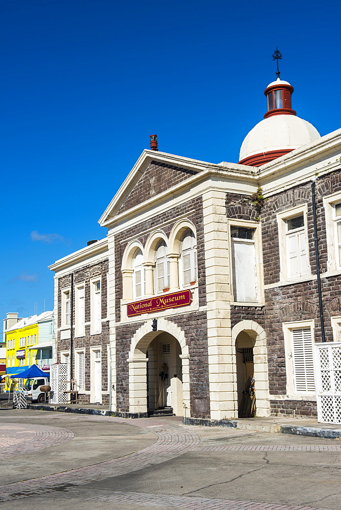 The renovated pier in Basseterre, St. Kitts, capital of St. Kitts and Nevis, Leeward Islands, West Indies, Caribbean, Central America