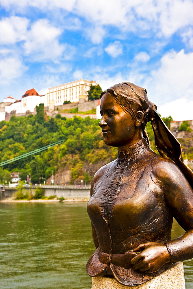 River Danube, Passau, Bavaria, Germany, Europe 