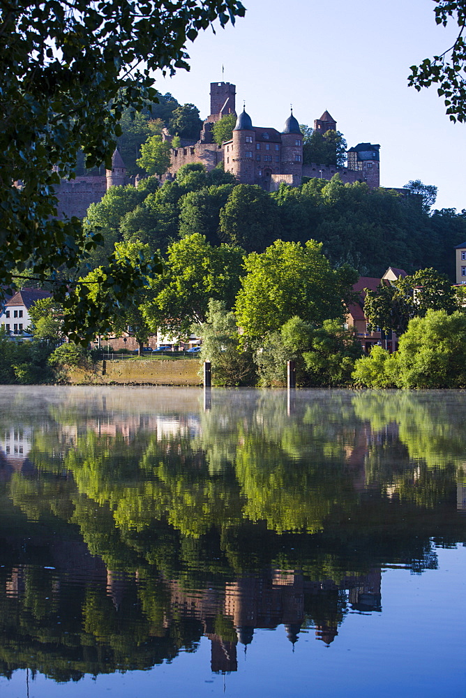 The castle of Wertheim in the Main valley, Franconia, Bavaria, Germany, Europe 