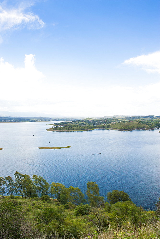 Artifical lake at the Los Molinas dam near Villa General Belgrano, Argentina, South America