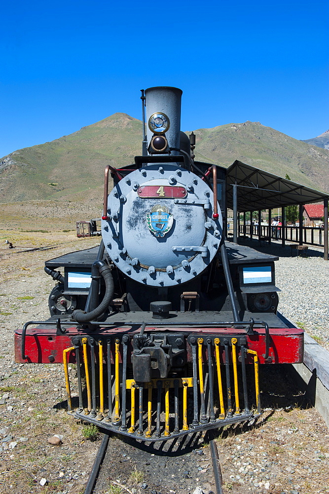 La Trochita, the Old Patagonian Express between Esquel and El Maiten in Chubut Province, Patagonia, Argentina, South America 