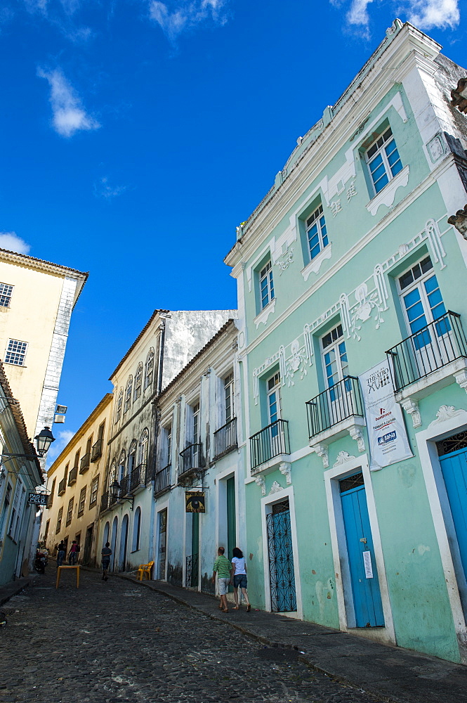 Colonial architecture in the Pelourinho, UNESCO World Heritage Site, Salvador da Bahia, Bahia, Brazil, South America 