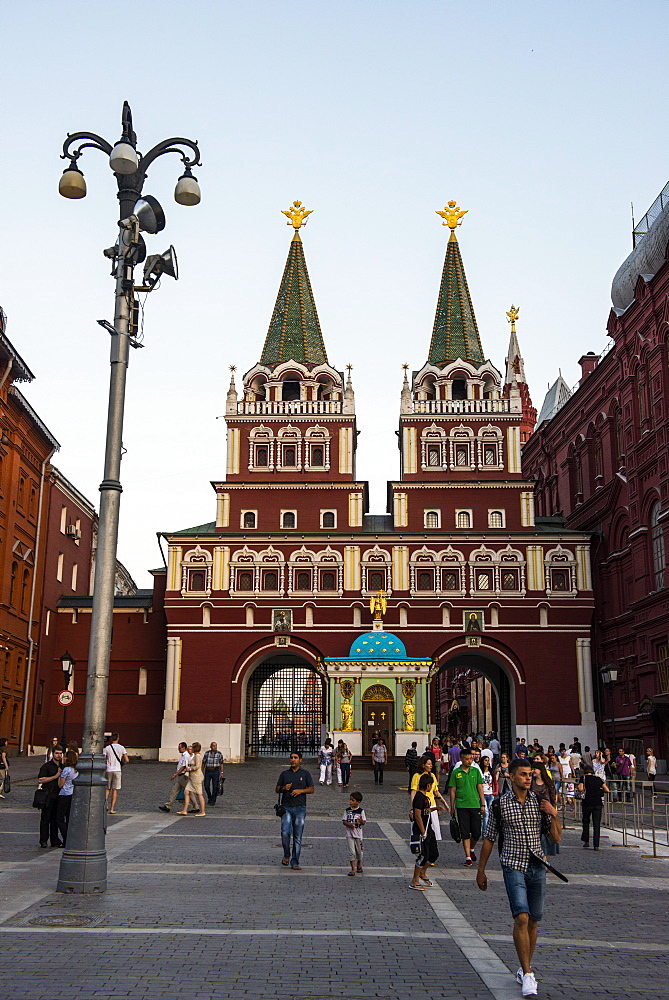 Resurrection Gate on Red Square, UNESCO World Heritage Site, Moscow, Russia, Europe