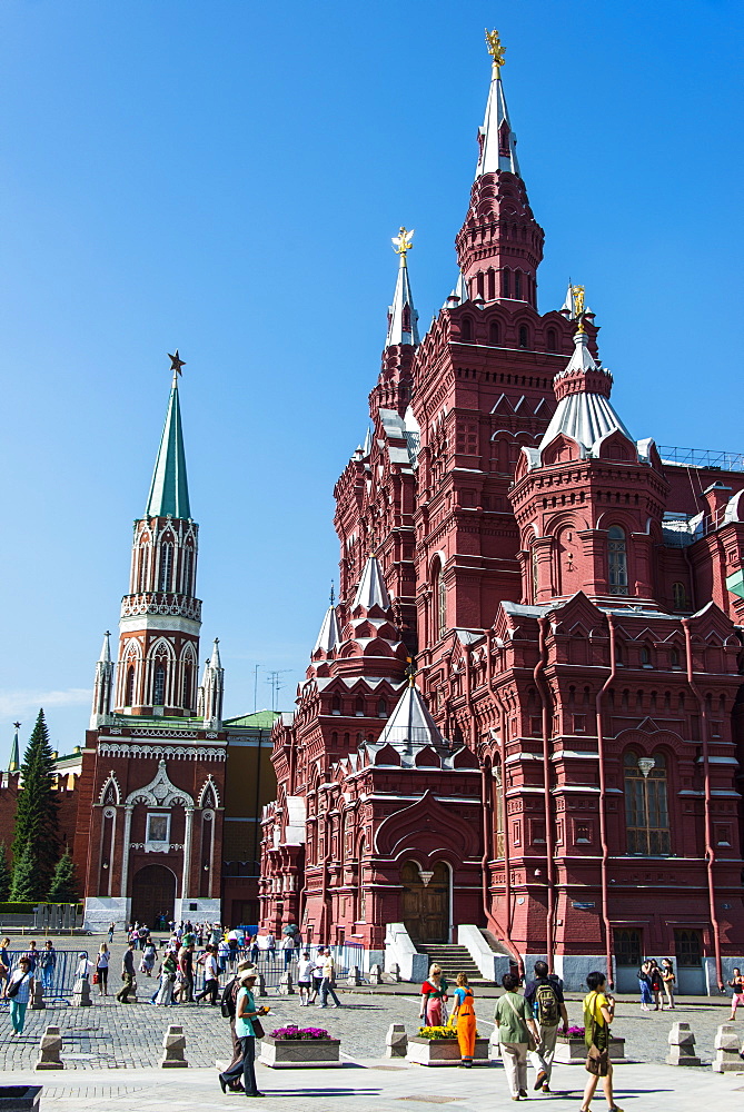 The History Museum on Red Square, UNESCO World Heritage Site, Moscow, Russia, Europe