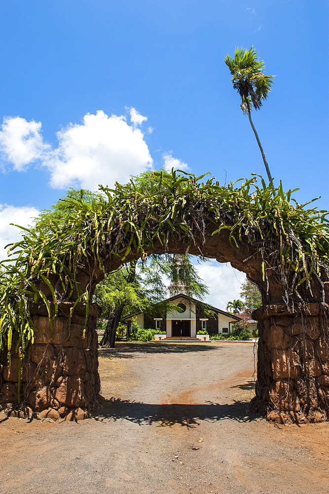 Haleiwa church in Haleiwa, North Shore Oahu, Hawaii, United States of America, Pacific 