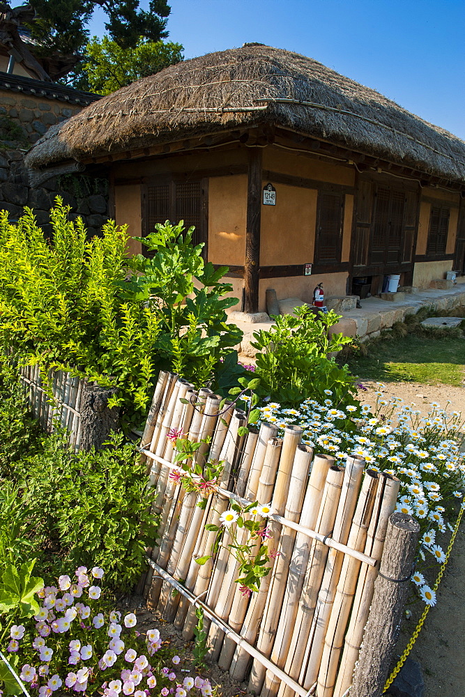 Traditional wooden house in the Yangdong folk village near Gyeongju, South Korea, Asia