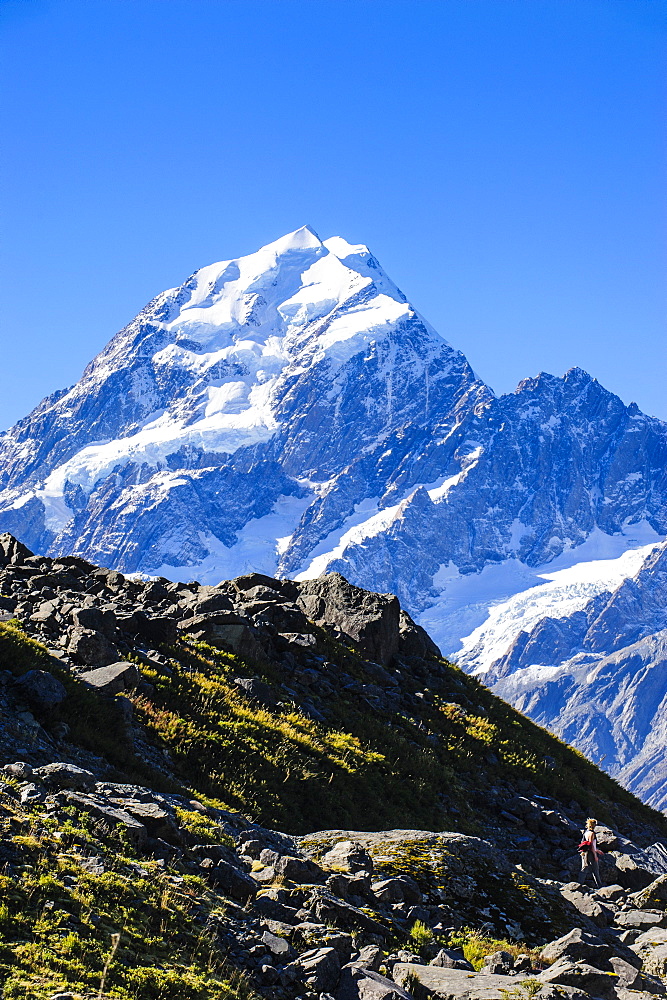 Mount Cook, the highest mountain in New Zealand, UNESCO World Heritage Site, South Island, New Zealand, Pacific